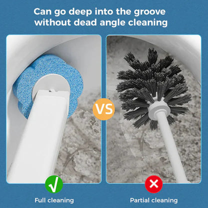 Disposable Toilet Brush Set — Built-In Cleaner & 120 Refills