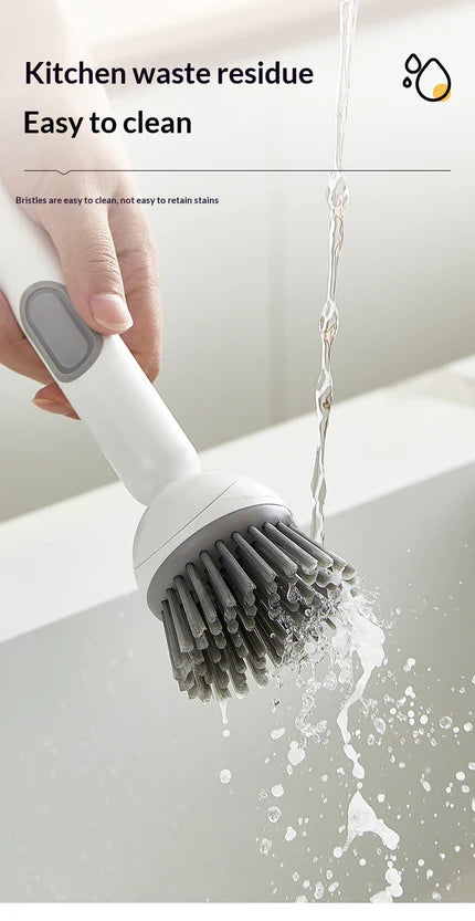 Limited-Time Promotion: Enjoy 60% Discount All-in-One Pot Brush:Long Handle, Non-Absorbent & Scratch-Safe for Pans and Dishes-OA