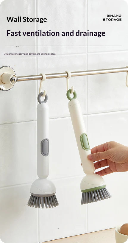 Limited-Time Promotion: Enjoy 60% Discount All-in-One Pot Brush:Long Handle, Non-Absorbent & Scratch-Safe for Pans and Dishes-OA