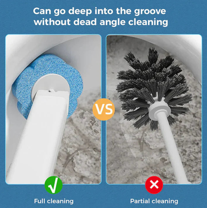Upgrade Disposable Toilet Brush,Disposable Toilet Brush Set -with Built-In Cleaner & 24Refills