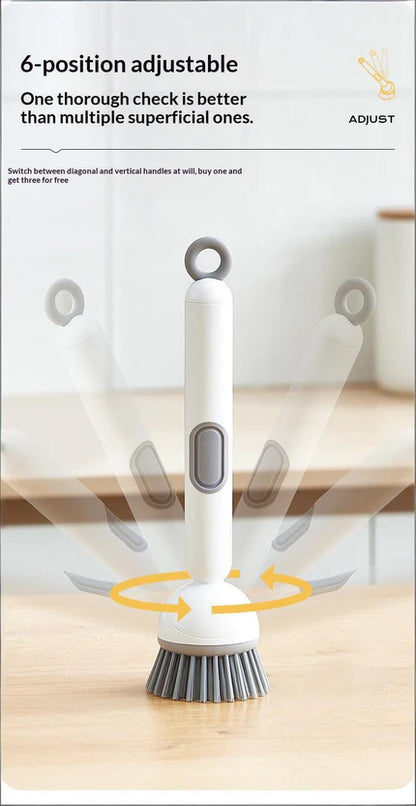 Limited-Time Promotion: Enjoy 60% Discount All-in-One Pot Brush:Long Handle, Non-Absorbent & Scratch-Safe for Pans and Dishes-OA