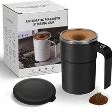 Self stirring WHITE Mug. Auto Magnetic Coffee Mug with LED Display Temperature. Rechargeable Automatic Stirring  cup.12oz self Mixing cup with Lid To Stir Coffee Mixed Milk  at DeskUse