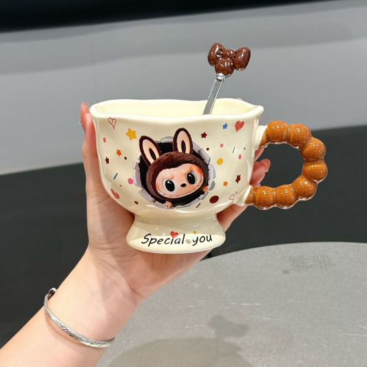 Labb Aesthetic Ceramic Couple Mugs - Perfect Birthday & Souvenir Gift for Her,Pair of Couple Mugs