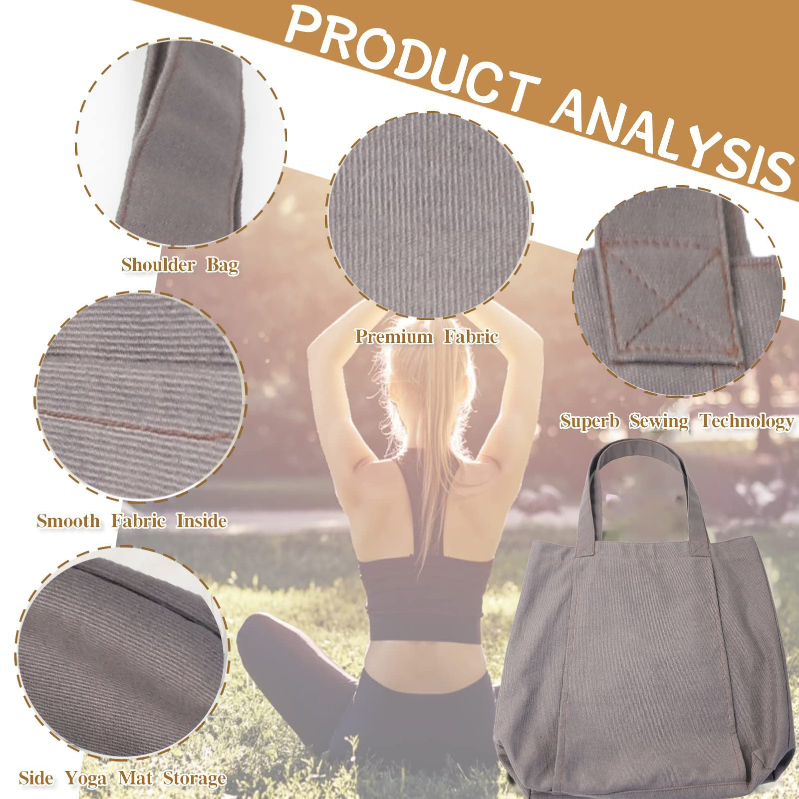 Top-Rated Canvas Yoga Mat Bag | Lightweight Shoulder Tote for Outdoor Exercise & Travel