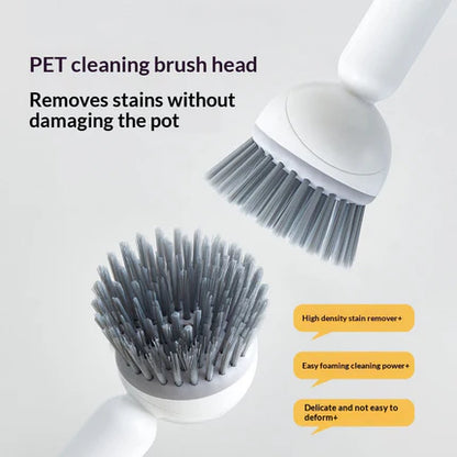 Limited-Time Promotion: Enjoy 60% Discount All-in-One Pot Brush:Long Handle, Non-Absorbent & Scratch-Safe for Pans and Dishes-OA