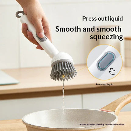 Limited-Time Promotion: Enjoy 60% Discount All-in-One Pot Brush:Long Handle, Non-Absorbent & Scratch-Safe for Pans and Dishes-OA