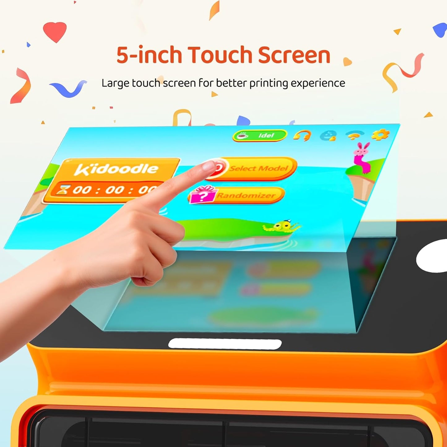 🥳3D Printer for Kids, Safe for Children, Toy 3D Printer, STEM Learning Mate, Wi-Fi & App Control, Weekly Update Toy Library, Touch Screen🆓 Includes 16 PLA Filaments for Home & School Use