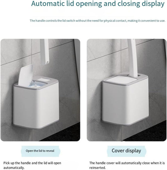 Upgrade Disposable Toilet Brush,Disposable Toilet Brush Set -with Built-In Cleaner & 24Refills