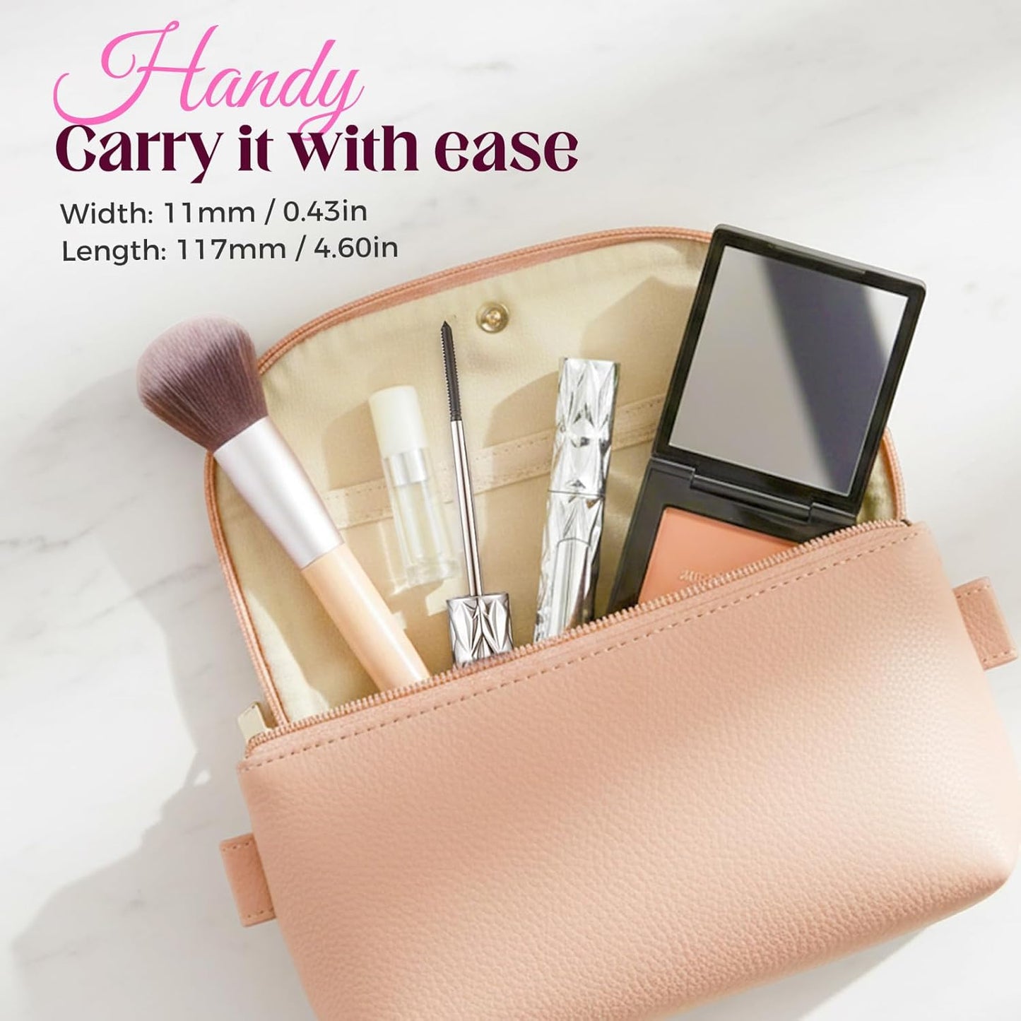 Eyelash Primer, Tubular Eyelash Primer, 2026 New Steel Tube Mascara Primers, Volumizing Mascara for Daily Makeup, Metal Wand Mascara Black for Women