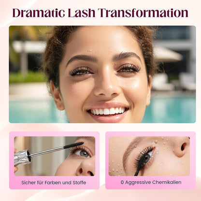 Eyelash Primer, Tubular Eyelash Primer, 2026 New Steel Tube Mascara Primers, Volumizing Mascara for Daily Makeup, Metal Wand Mascara Black for Women