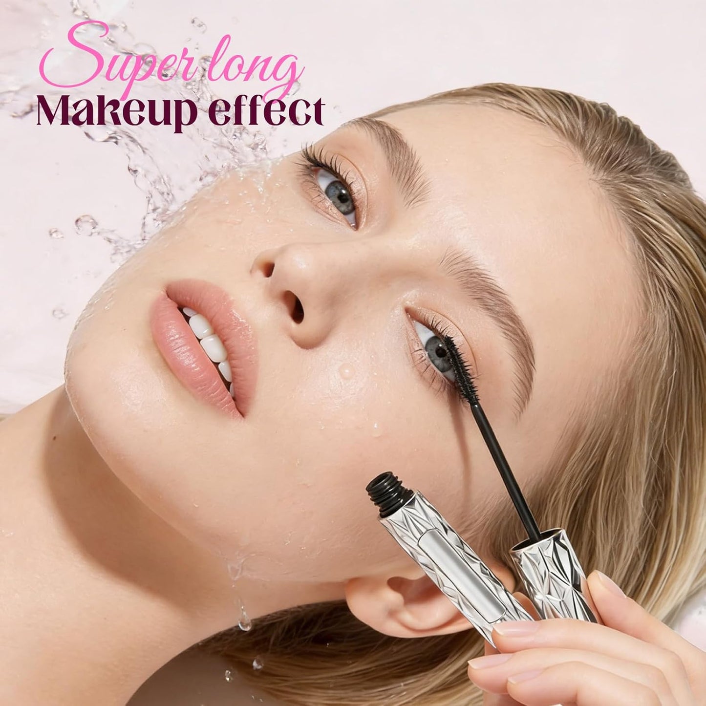 Eyelash Primer, Tubular Eyelash Primer, 2026 New Steel Tube Mascara Primers, Volumizing Mascara for Daily Makeup, Metal Wand Mascara Black for Women