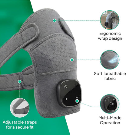 💪Triple Method Shoulder Massager – The Official Triple Shoulder Massager – Adjustable Shoulder Brace for Relaxation, Muscle Comfort & at-Home – Shoulder Relaxing Massage
