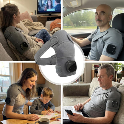 💪Triple Method Shoulder Massager – The Official Triple Shoulder Massager – Adjustable Shoulder Brace for Relaxation, Muscle Comfort & at-Home – Shoulder Relaxing Massage