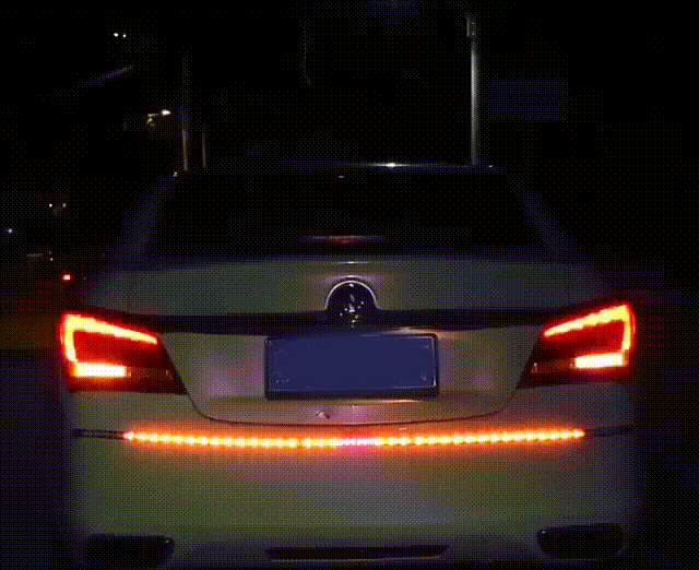 Pickup Truck Bone-Shape Light Bar, 48/60 Inch, High Brightness, Scanning Mode, Dual-Color, with Turn Signal & Brake Light Functions