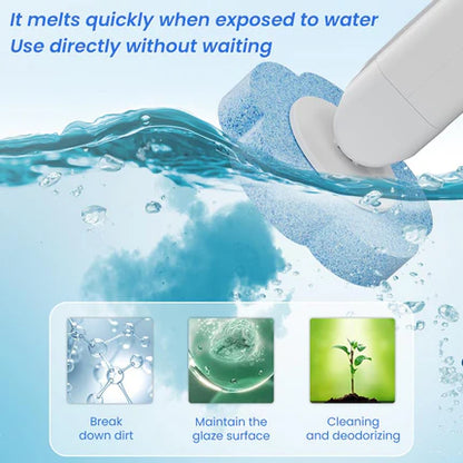 Disposable Toilet Brush Set — Built-In Cleaner & 120 Refills