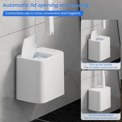 Disposable Toilet Brush Set — Built-In Cleaner & 120 Refills
