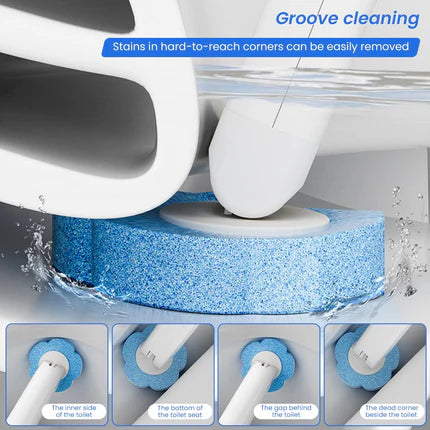 Disposable Toilet Brush Set — Built-In Cleaner & 120 Refills